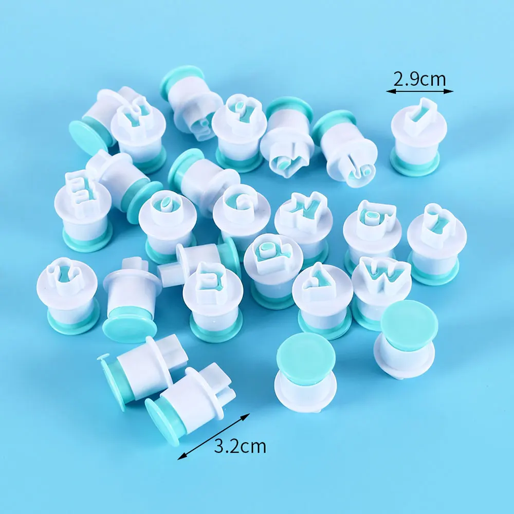 Cookie Cutter Cookie Mould Cookie Printing Mold Baking Mold Silicone Uppercase Lowercase Letters Number Press Stamp DIY Embossing Biscuits Cutter Cake Baking Tools