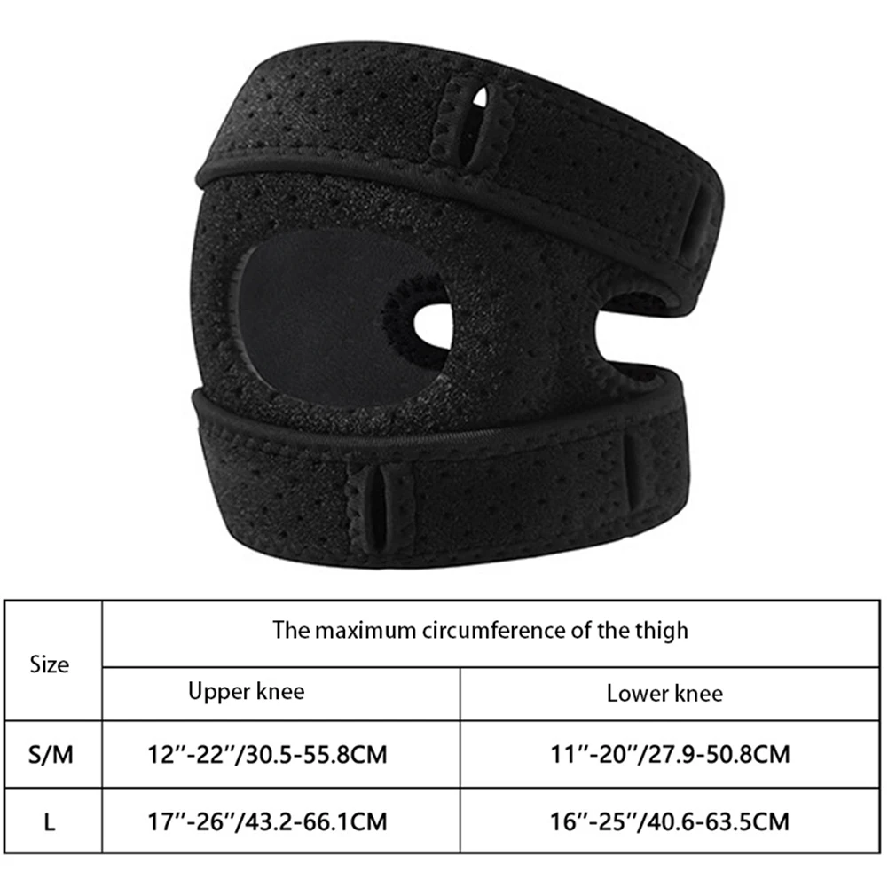 Patella Knee Brace Adjustable Knee Support Wrap Patella Protector for Injuries Running Sports and Workouts