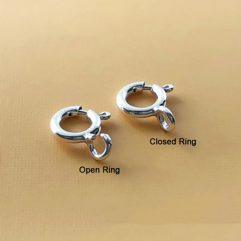 925 Sterling Silber Federringverschlüsse Haken Großhandel Zubehör für Armbänder Halsketten Herstellung Handgemachte Schmuckherstellung – Detail 10
