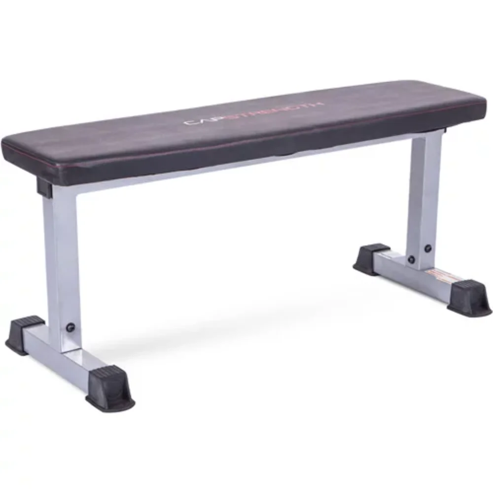 

Strength Flat Utility Weight Bench (600 Lb Weight Capacity), Gray Workout Bench Home Gym