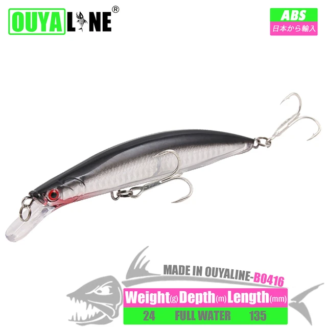 New Fishing Lure Minnow 24g 135mm Sinking Wobblers Hard Artificial Bait  Pesca Accesorios Mar For Seabass Pike Fish Tackle Leurre - AliExpress