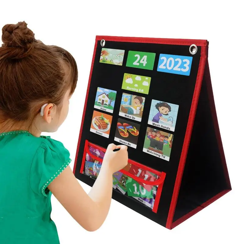 

Детский визуальный график ежедневный календарь доска для дошкольного раннего обучения игрушки Время Дата месяц фестиваль Погодный сезон настроение