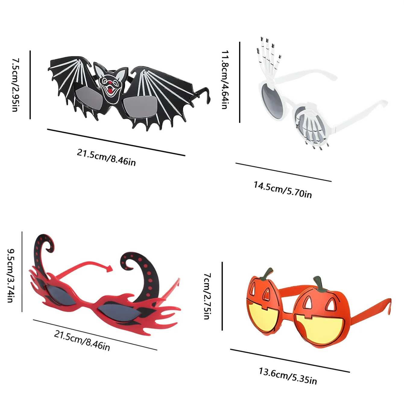 Halloween Fashion Glasses Novelty Cosplay Party Props Photo Accessories Party Favors Christmas Unique Design Lenses Decor