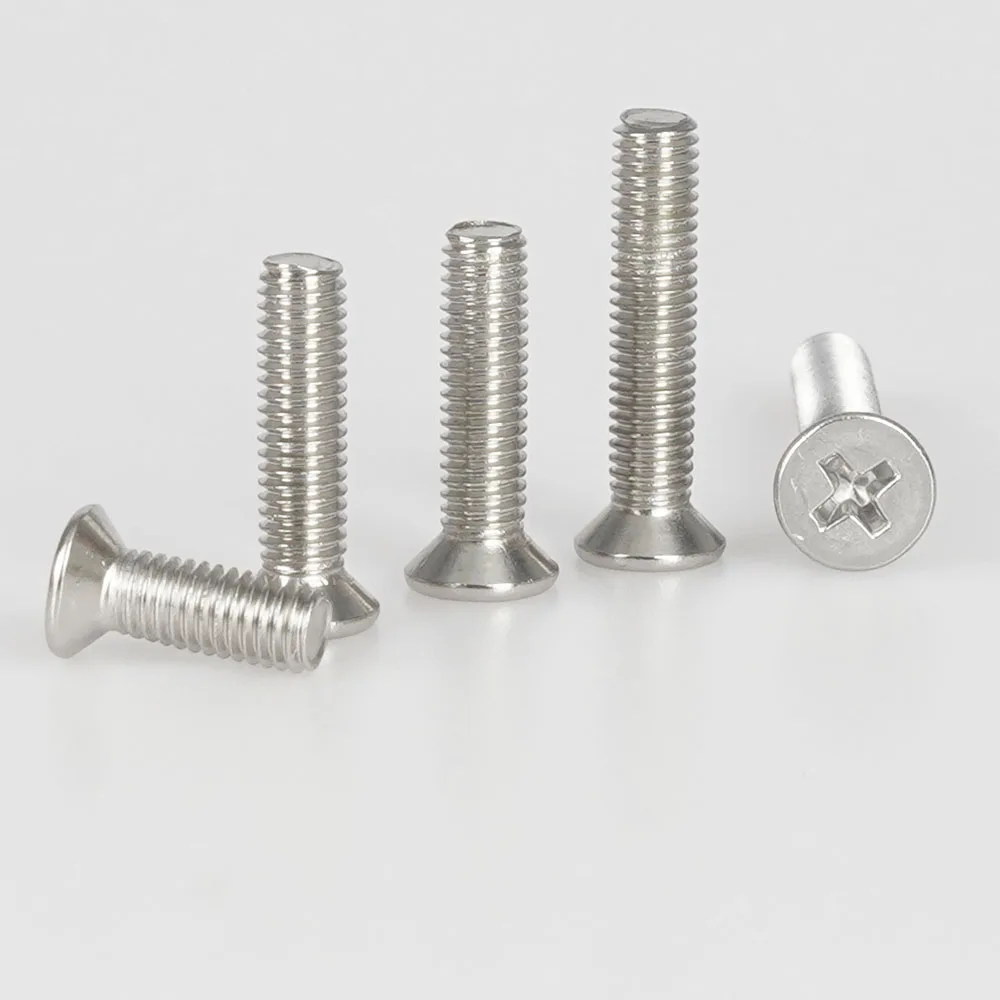 Metric Threaded Flat Philllips Small Screws Eyeglasses Watch Bolts Countersunk Stainless Steel Spectacle Screw M1 M1.4 M1.6 M2