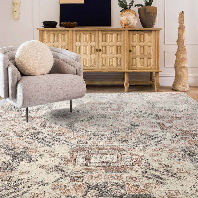 1pc Boho Medallion Area Rugs Ultra Thin Foldable Persian