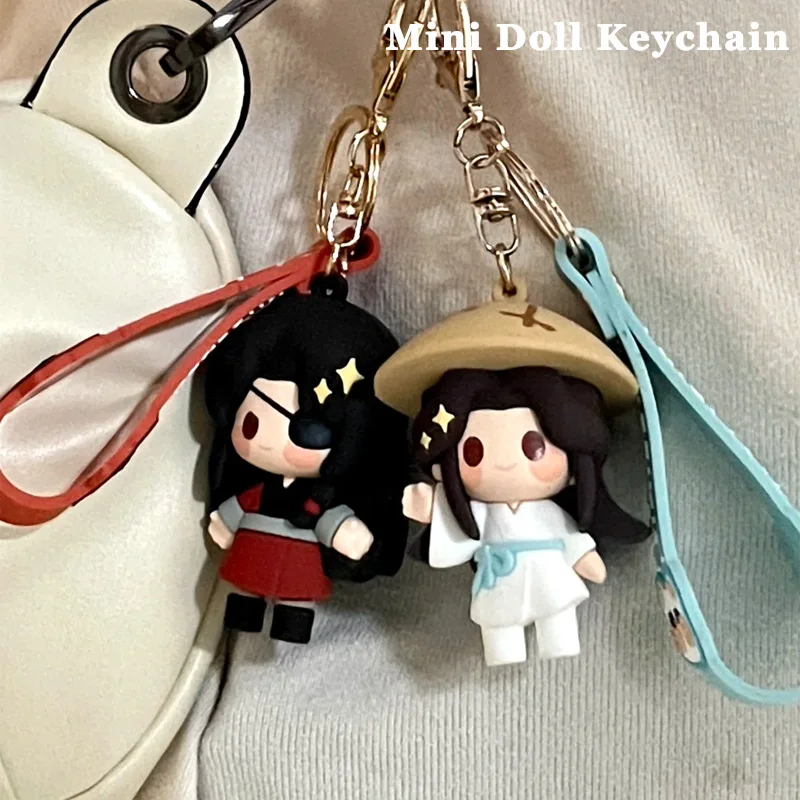 Pluzmecalm 2Pcs Tian Guan Ci Fu Anime Acrylic Keychain - Heaven Official's Blessing Cute Key Holder Charm (Style A)