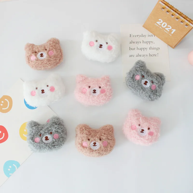 

4PCS Teddy curly cute bear brooch plush doll bear DIY student pin bag Hair accessories Accessories clothing decoration cloth pas