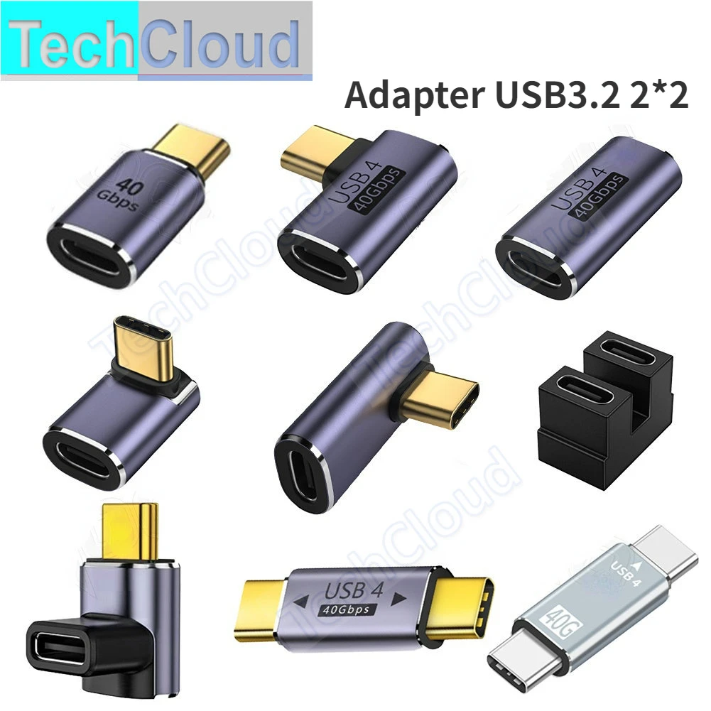Type-C-Adapters-U-Shape-Straight-Angle-40Gbps-USB-C-Adapter-Type-C-Male ...