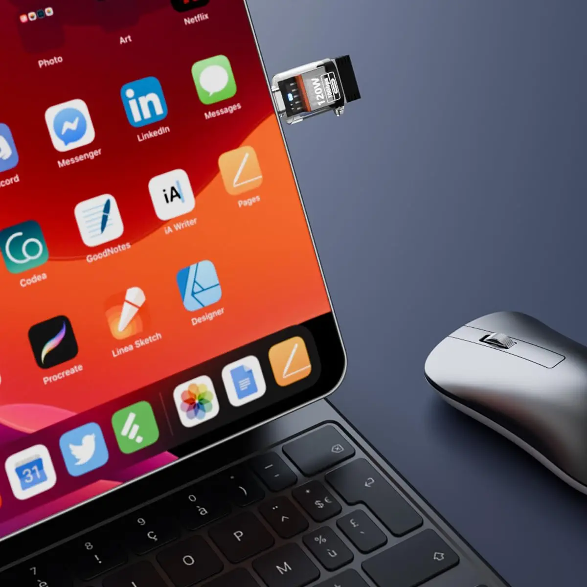 2개입 USB to USB C 어댑터 10Gbps, PD 120W 타입-C(수) to USB-A(암) 어댑터 데이터 전송 및 고속 충전 (노트북, 휴대폰용)