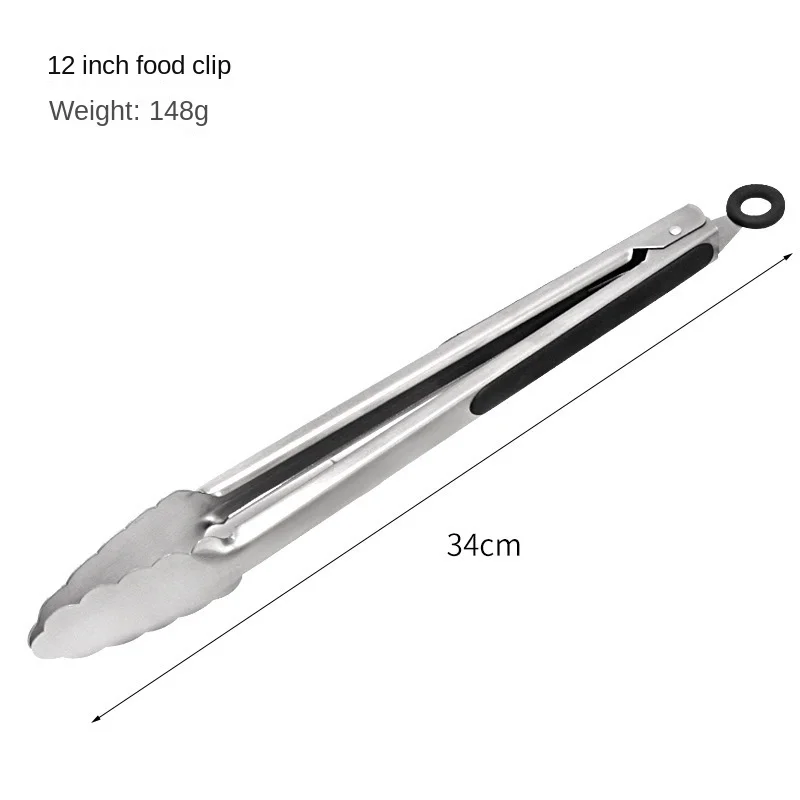 Food Tongs Steel food tongs BBQ grill tools 9 inch 12 inch 14 16 factory stainless steel food tongs