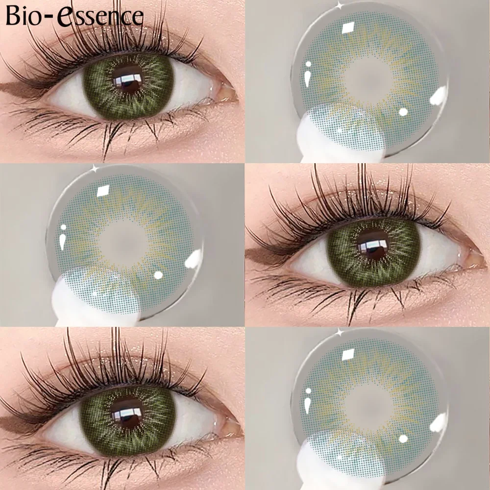 Bio-essence Green Colored Contact Lenses | Fashionable Y2K Summer Festival Essential for Selfies & Street Style