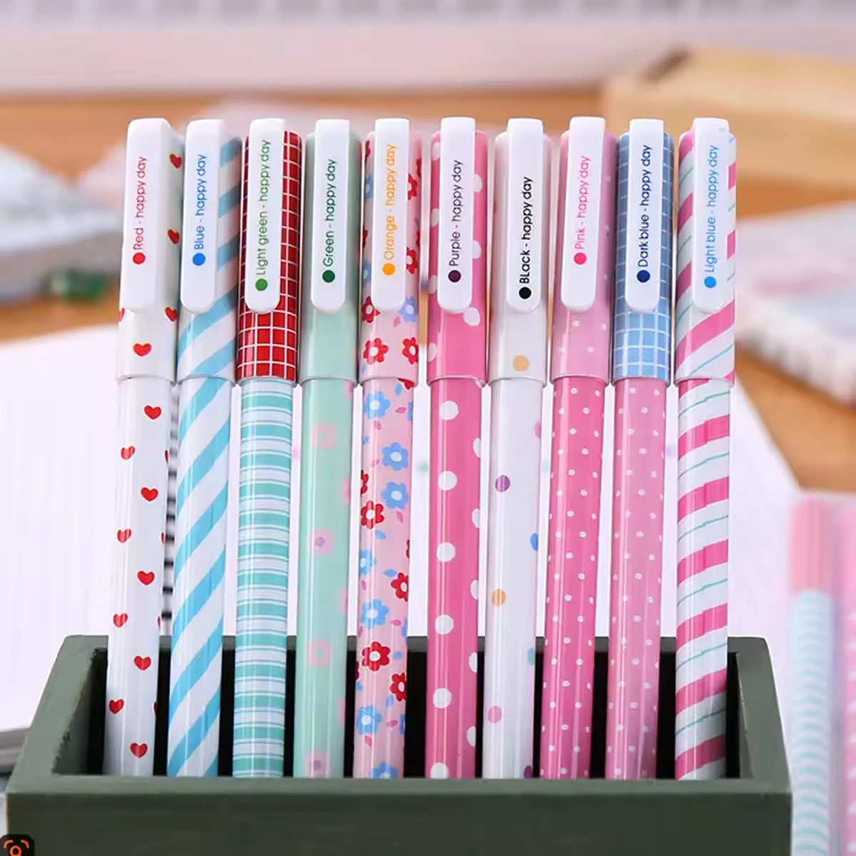 10 Pcs Color Gel Pens for School Stationary