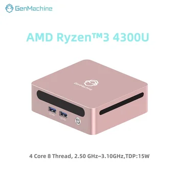 GenMachine Mini PC AMD R3 4300U Windows 11 Ryzen 3.7GHz DDR4 16GB 512GB PCIe 3.0 Wifi6 BT5.2 Pc Gamer bricolage ordinateur de jeu 1