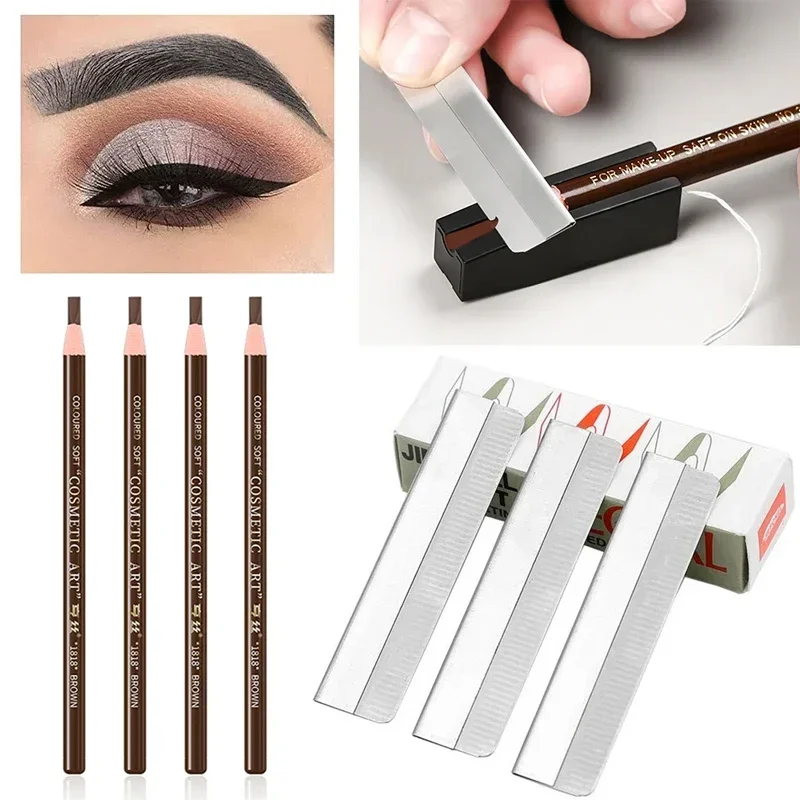 5pcs Professional Microblading Pencil Permanent Eyebrow Pencil Tattoo Waterproof Art Tint Makeup Eye Brow Pen Enhancers Cosmetic 4