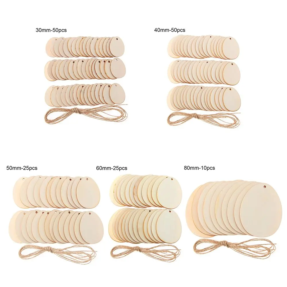 Wood Easter Ornaments Natural Graffiti Hanging Decorations