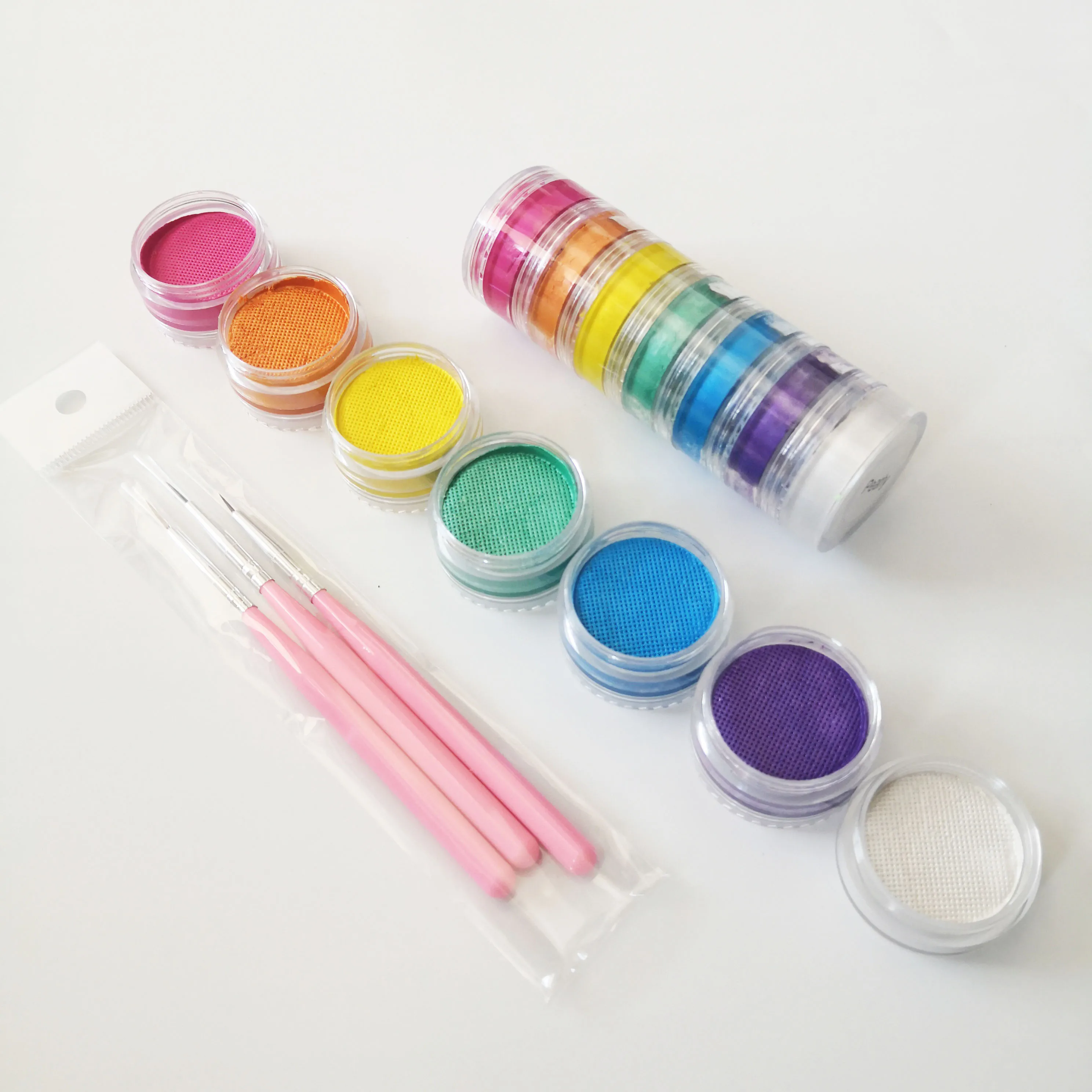 10g Face Paint 7 Colors Tower Professional UV Colors Water Activied Makeup Eyeliner Neon Body Art Cake Split 6