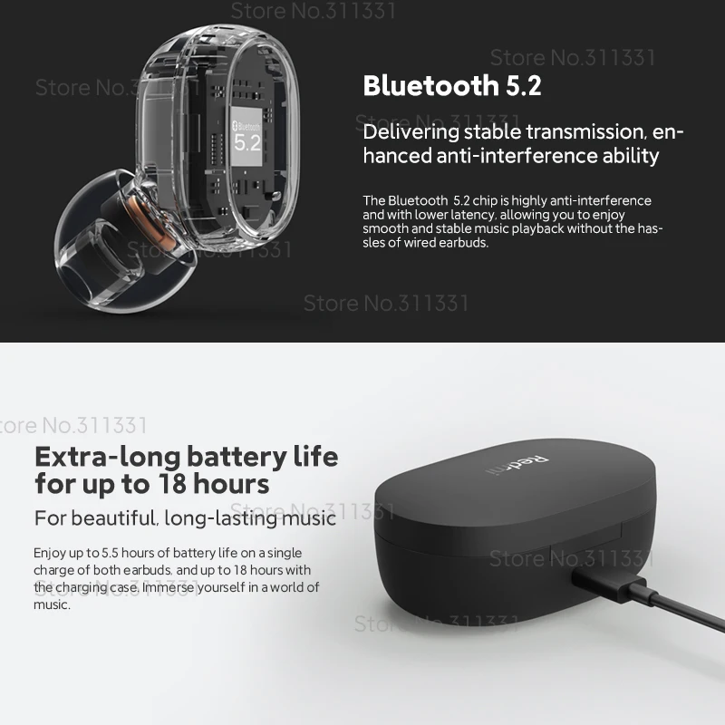 Auriculares Inalámbricos XIAOMI Redmi Buds Essential Ipx4 Bluetooth — NETPC