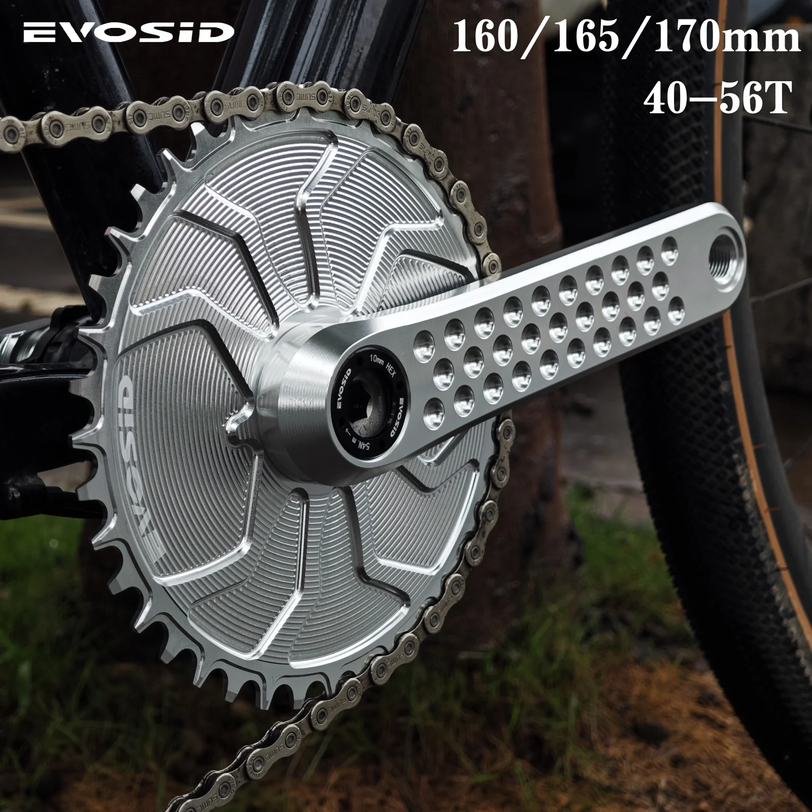 EVOSID Road Bike Crankset 160mm Hollow Mount Chainring