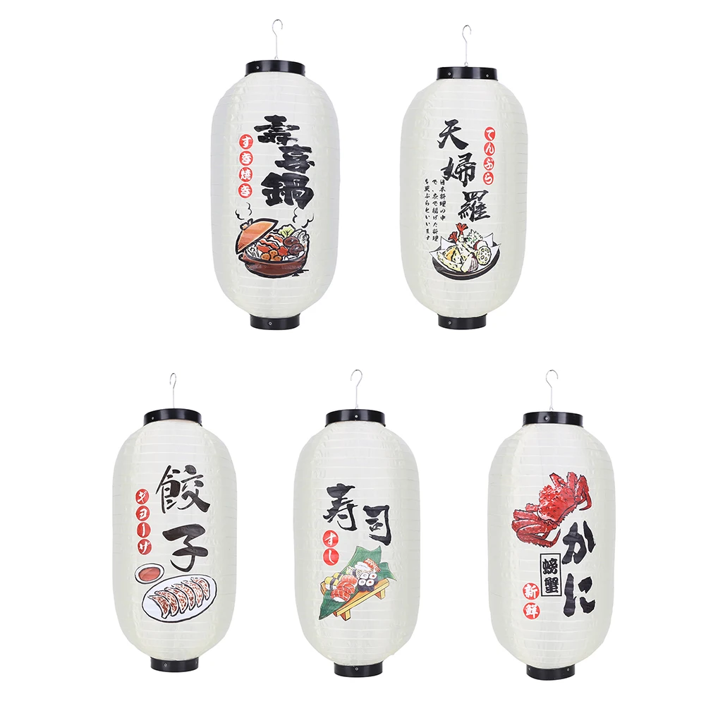 Cloth Decorative Lanterns Waterproof Without Light Outdoor Lanterns Long-term Use Hook 2 Sides Painting for Holiday Decoration