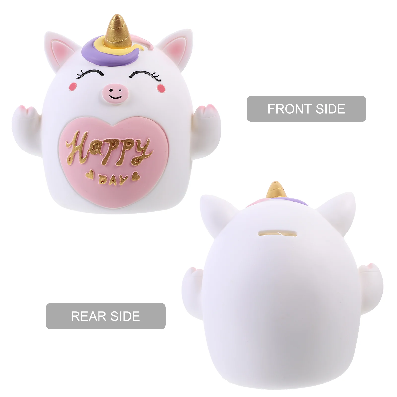 Decoration Unicorn Piggy Bank Household Decorate Vinyl Purple Jar For Money Child 4