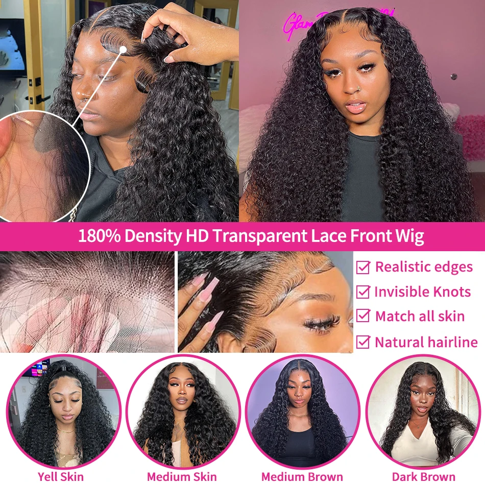 Human hair wigs,human hair wig,lace front wig,front lace wig 250 Density Human Hair Wig 4x4 5x5 lace Closure Wig Transparent Curly Human Hair Deep Wave 13x6 Lace Frontal