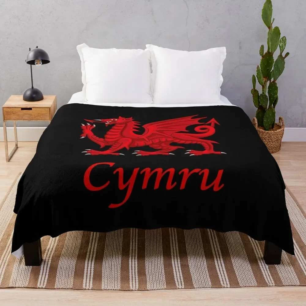 

Cymru - Wales Throw Blanket Plaid Sofa Quilt Shaggy Furrys Blankets