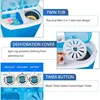 ZenStyle Portable Washer Compact Twin Tub 9.9 LB Mini Top Load Washing Machine Washer/Spinner w/ 6.57 FT Inlet Hose 4
