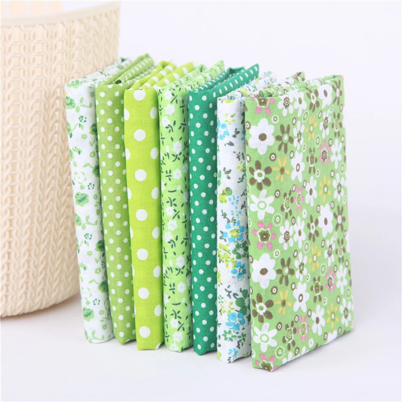 Assorted Floral Printed Cotton Cloth Flower Dot Printed Diy Patchwork Fabric Sewing Quilting Fabric Art Patch Materials 7pcs/set cotton fabric cotton poplin fabric