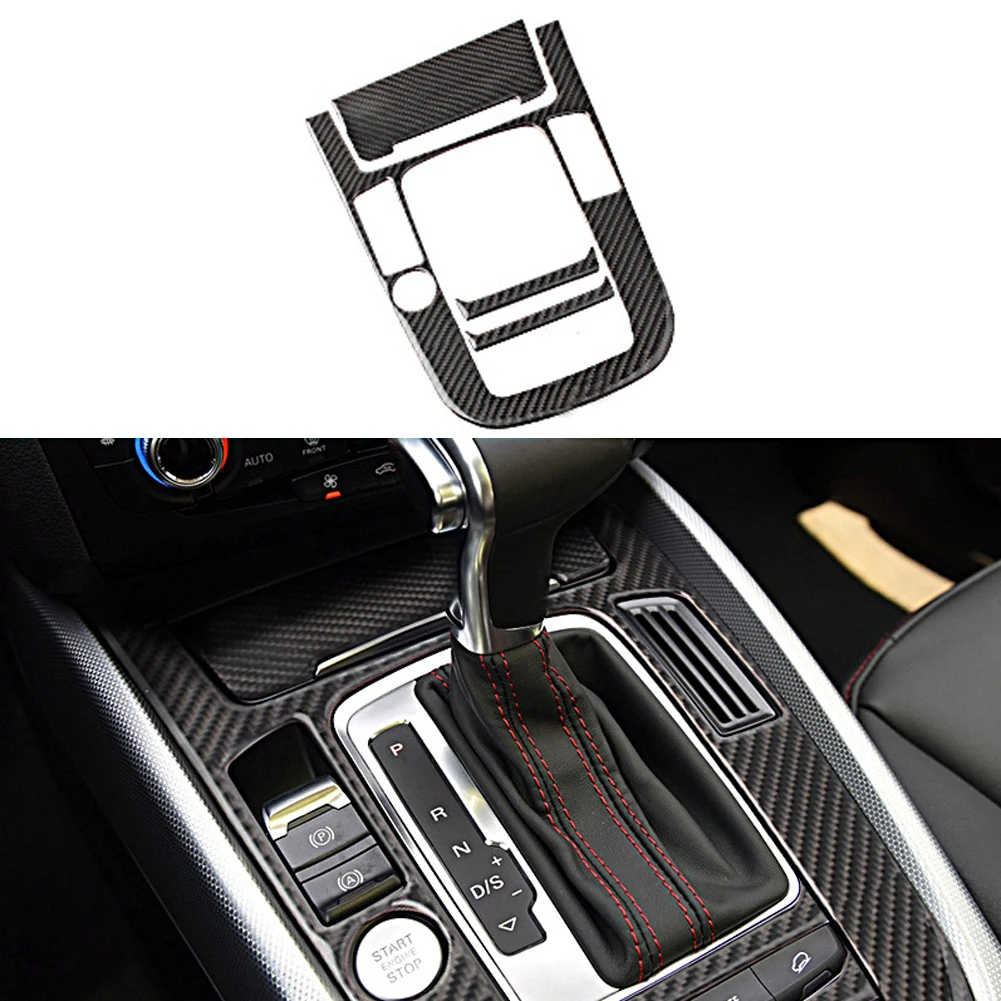 Per Audi A4 B8 A5 2009-2016 vera fibra di carbonio Car Center Console cambio cornice decorazione Trim Sticker interni modificati  34