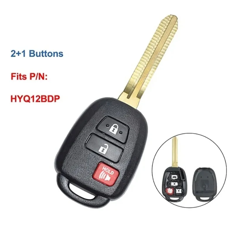 

CN007192 Aftermarket 3 Buttons Remote Car Key For Toyota RAV4 Tacoma Scion Fob Frequency 314MHz H/G Chip HYQ12BDP TOY43 Blade