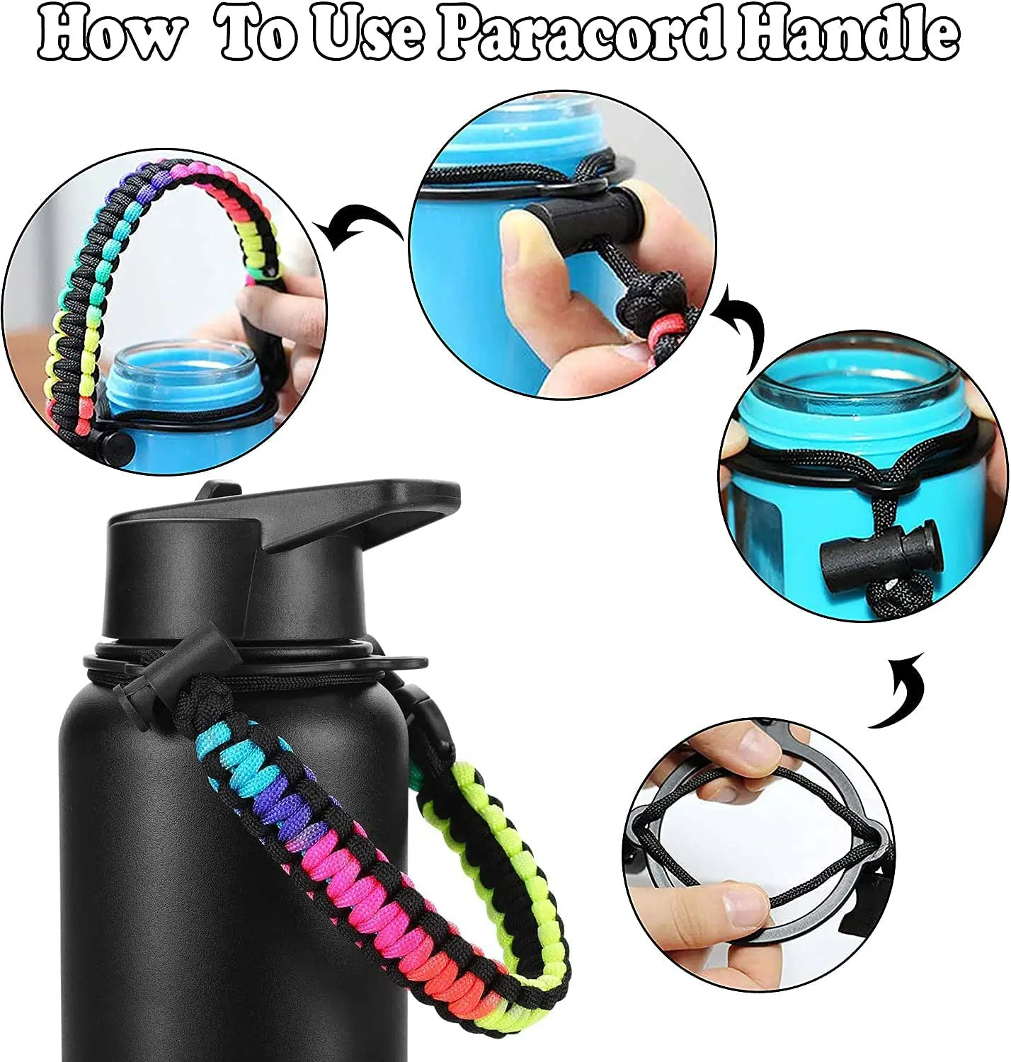 Extra Long Braided Rope Handle Sport Rope Handle For Hydro Flask Water  Bottle