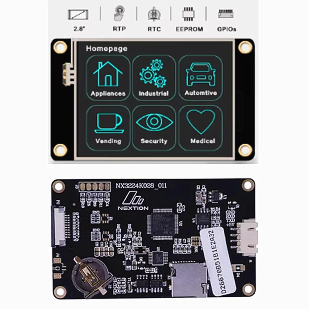 Display HMI Inteligente Nextion Enhanced/Basic de 2.8'' com Tela Touch ...
