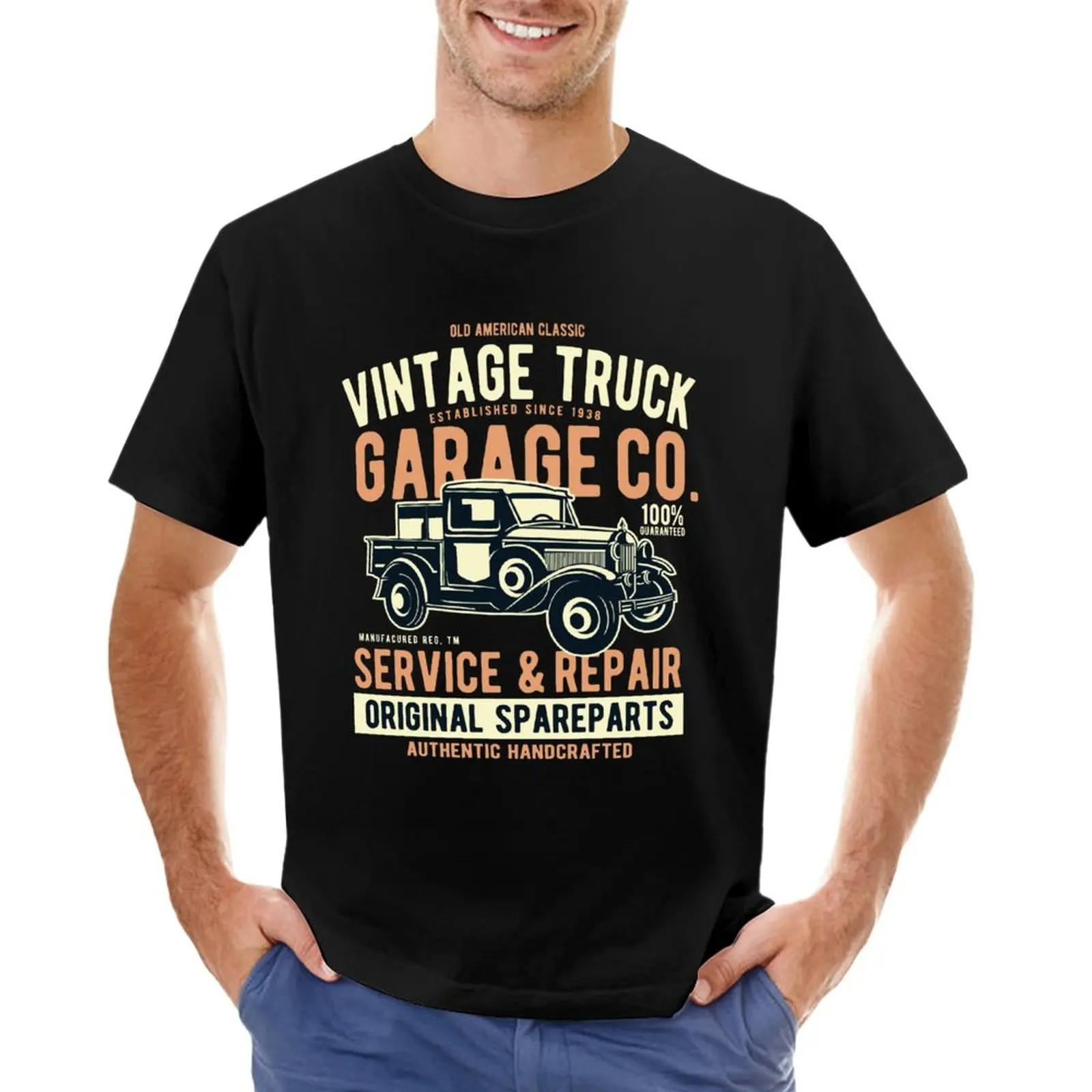 

Vintage Truck T-Shirt graphics vintage clothes Aesthetic clothing mens cotton t shirts