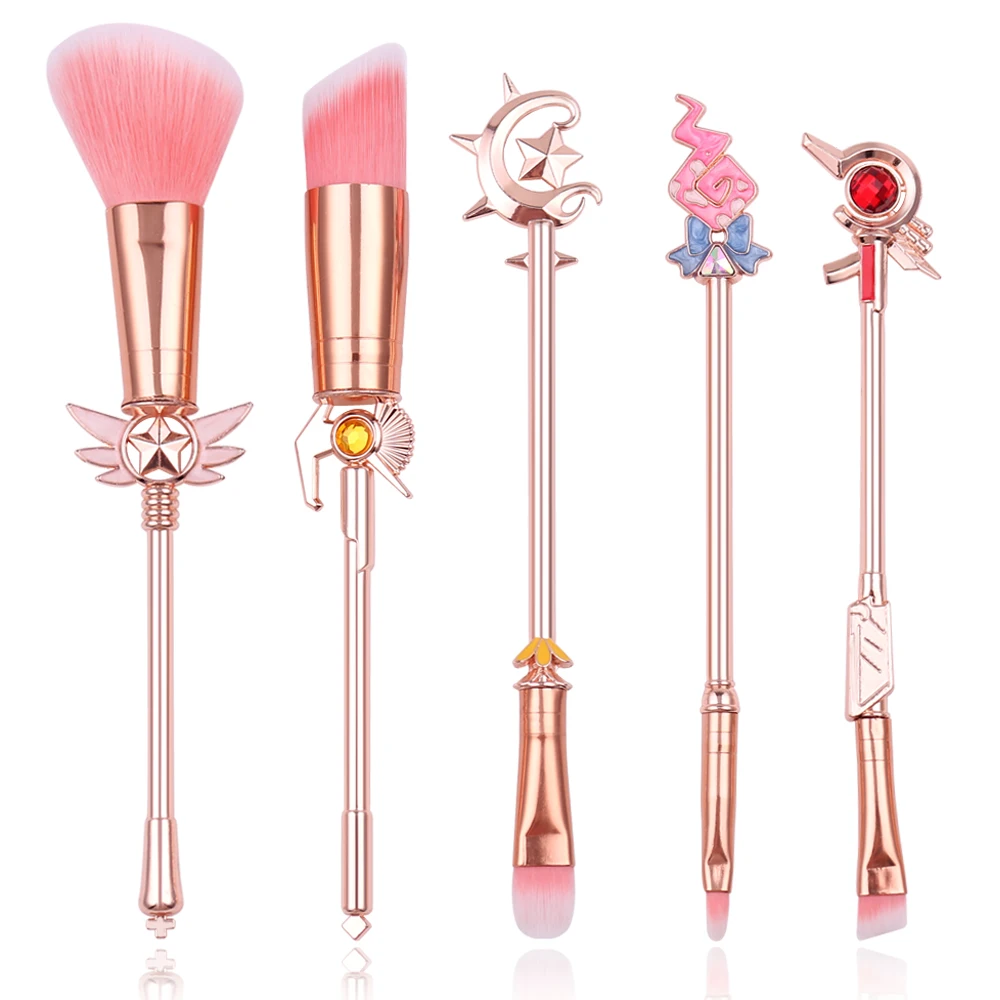 Sailor Moon Wand Makeup Brushes Set Cosplay Anime Figure