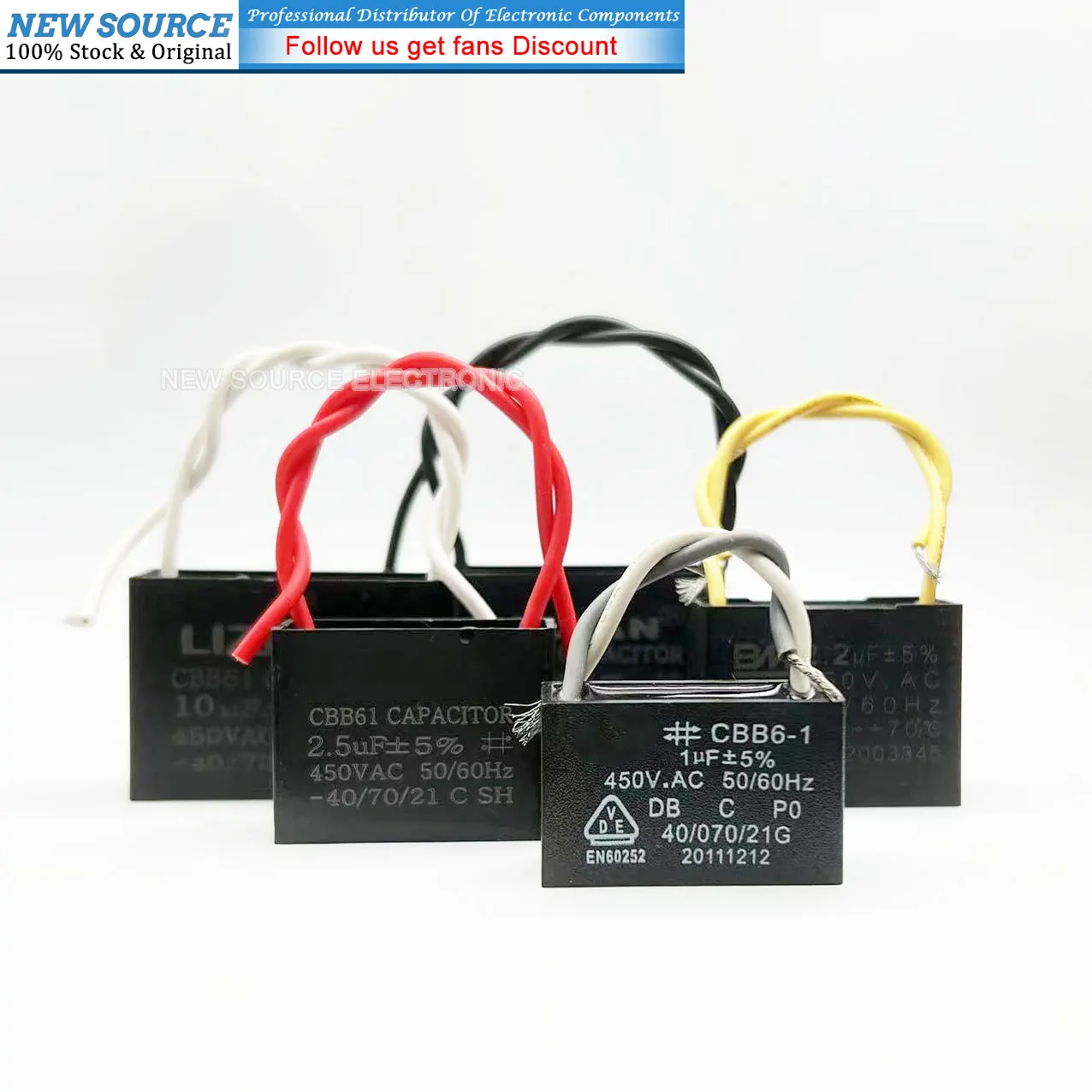 Condensatore Di Avviamento Cbb61 450V 0.8/1/1.5/1.8/2/2.5/3/4/5/6/7/8/10/12/15/18/20Uf Igmonrq Ventilatore Soffitto Motore Di Scarico Condensatore Di 