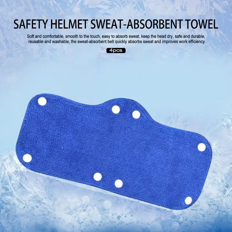 4PC Summer Heat Dissipating Snap-on Hard Hat Sweatband Detachable Sweat Belt For Safety Industrial Helmet Inner Accessories helmet sweatband