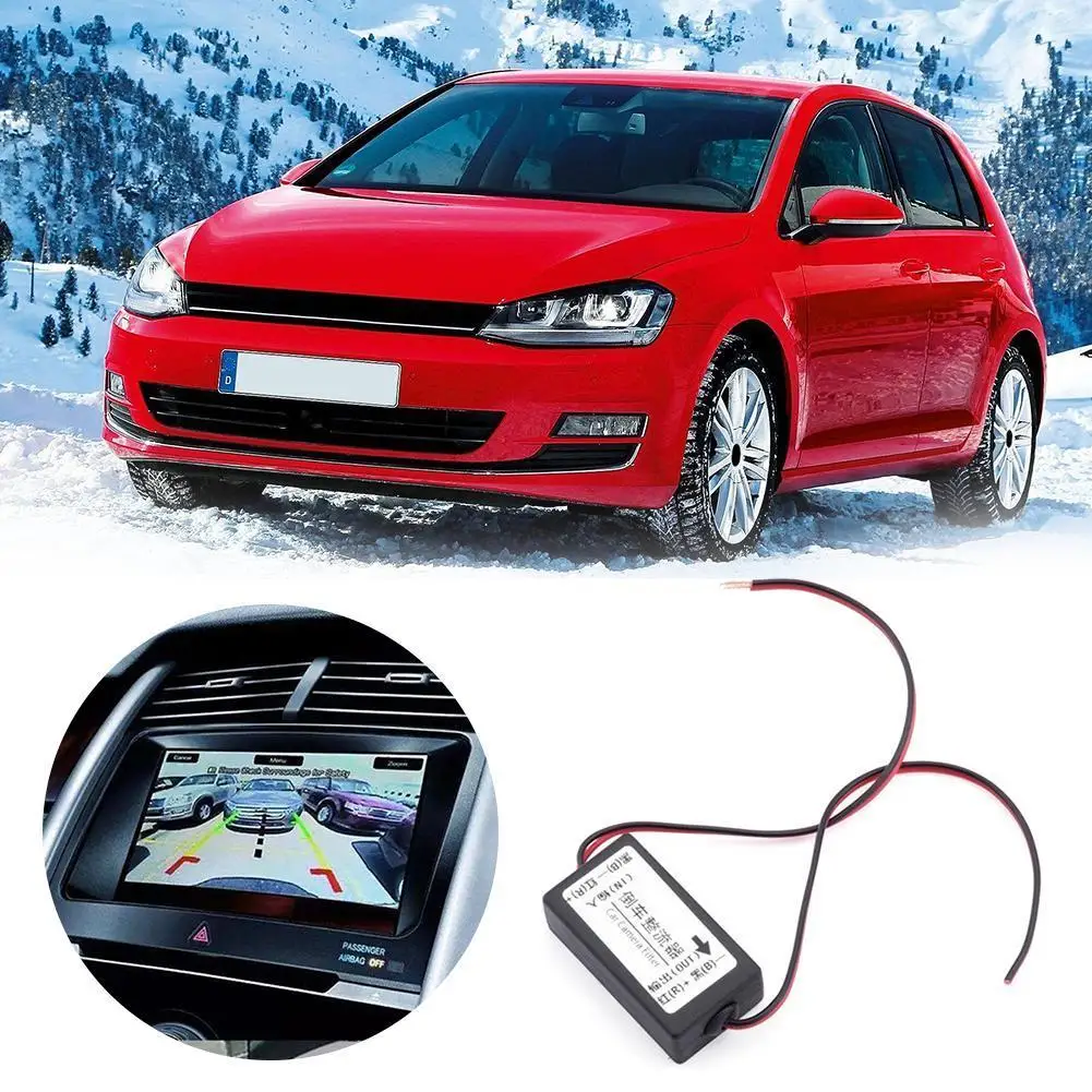 12V DC Car Camera Relay Regulator Car Rear View Rectifier Solve Ripple Splash Capacitor Filter Connector for Backup Auto Camera