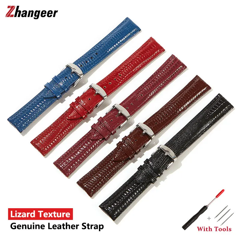 Universal Leather Watch Strap - Premium Waterproof Band with Installation Tool