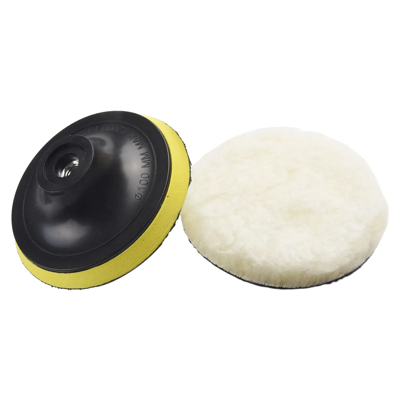 

5Pcs 4Inch Buffing Polishing Pads Wool Wheel Mop Kit With Hooks & Loops For Car Polisher Glass Furniture Ceramic Drill