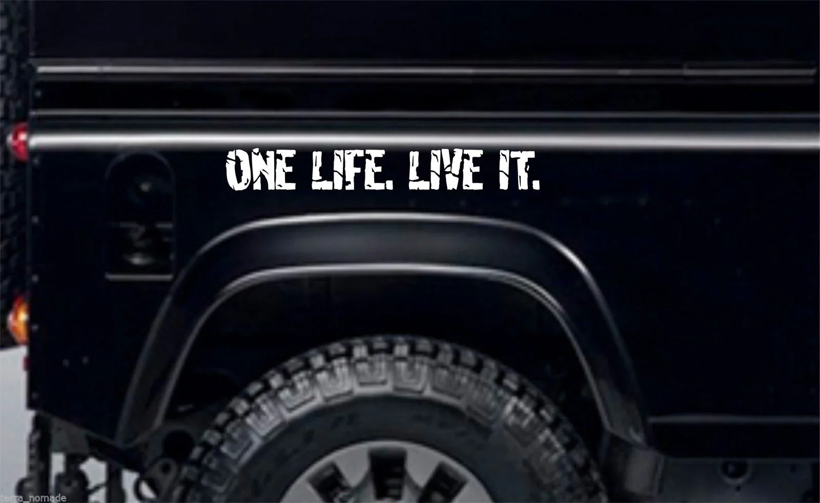 

For 1Pair ONE LIFE. LIVE IT. Decal Sticker Camel Funny Discovery Defender Car Stickers Styling Decorative Accessories