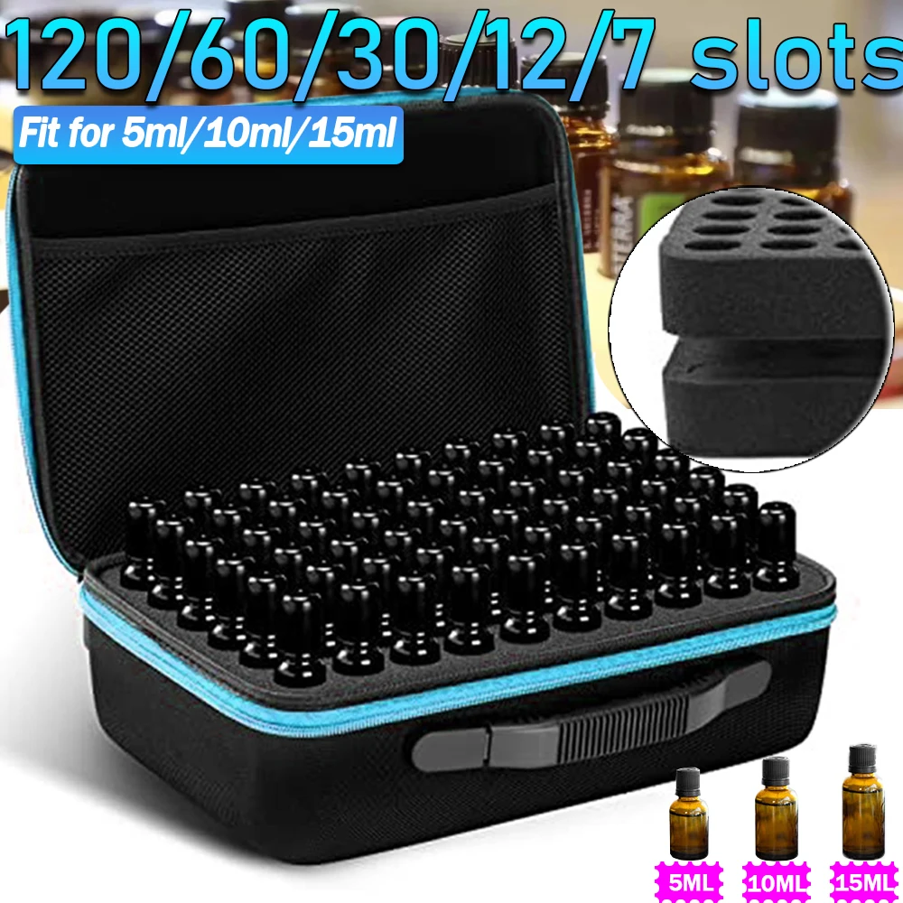 

Nail Polish Storage Bag for DoTERRA 120 Jars Portable Essential Oil Case Perfume Bottles Organizer Box Travel Carrying Holder