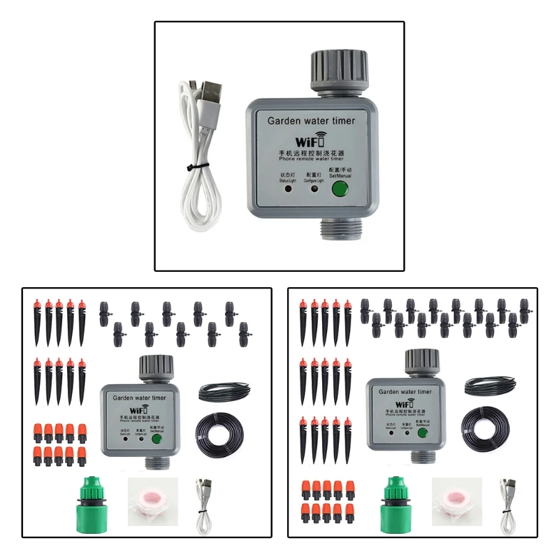 

Auto Drip Plant Watering Irrigation Sprinkler Programmer Set Automatic Watering Timer Device for Lawn Garden Water 45BE