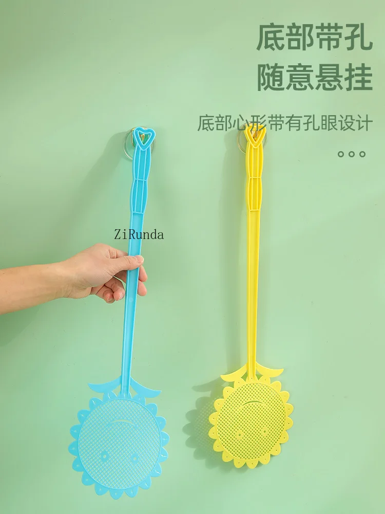*Fly swatter plastic swatter can not rot new long-handled household old-fashioned flies