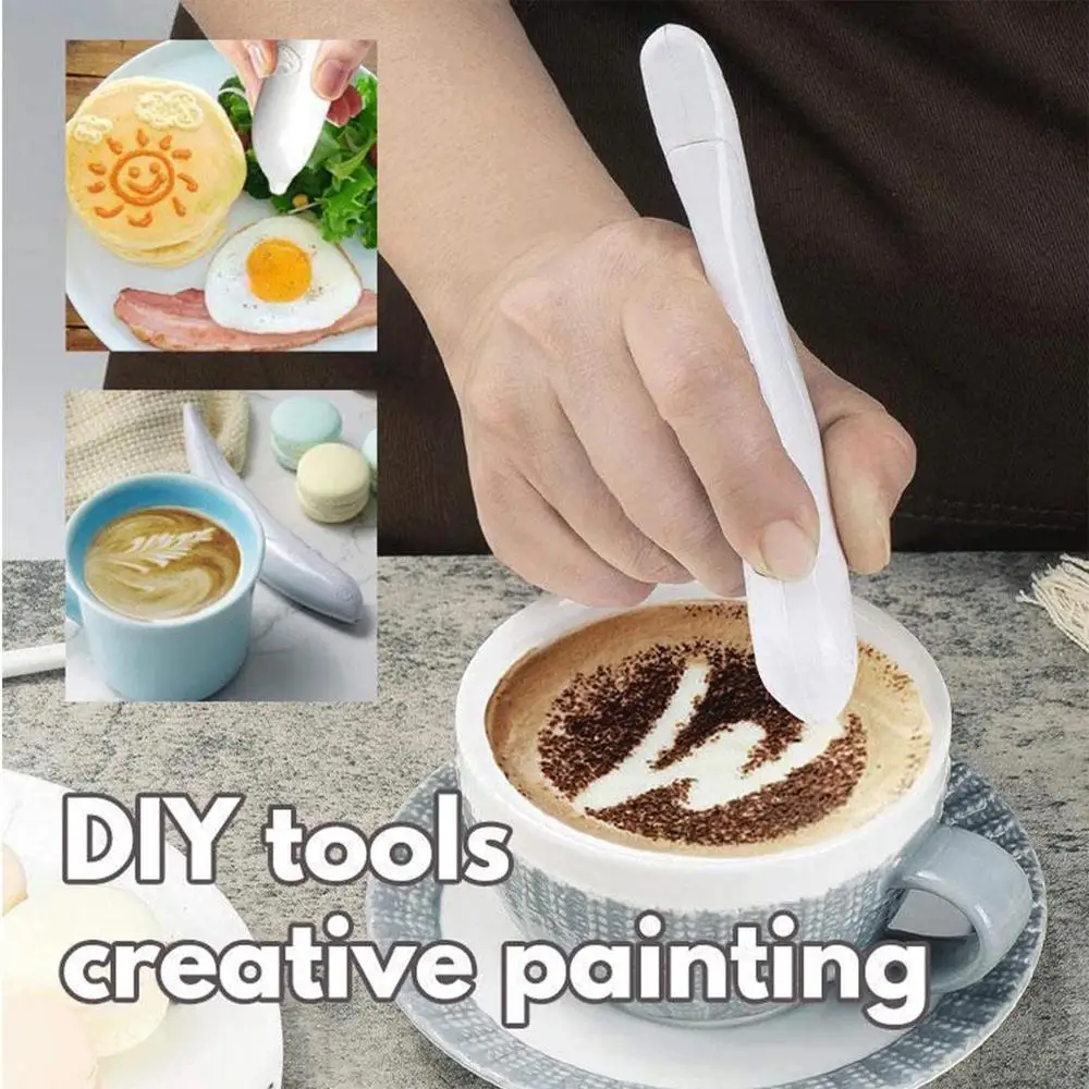 Lápiz Decorador Eléctrico para Café y Postres: ¡Crea Obras Maestras Culinarias!