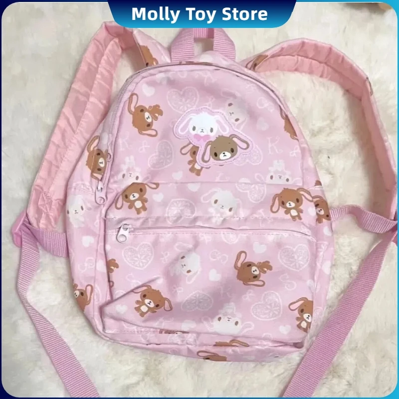 Kawaii Cute Sugarbunnies Backpack School Bags For Girls Cartoon Bunny Pink School Backpack Bagpack Knapsack Girl's Gift school backpack