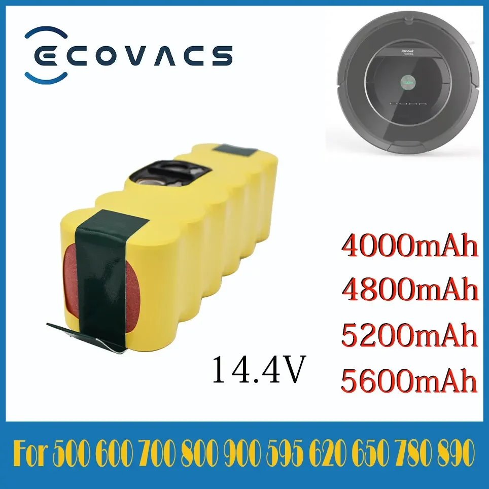 

Ecovacs 4000/4800/5200/5600 mAh 14,4 V батарея для Roomba 500 600 700 800 900 595 620 650 780 890 батарея oplaadnaked Batterij