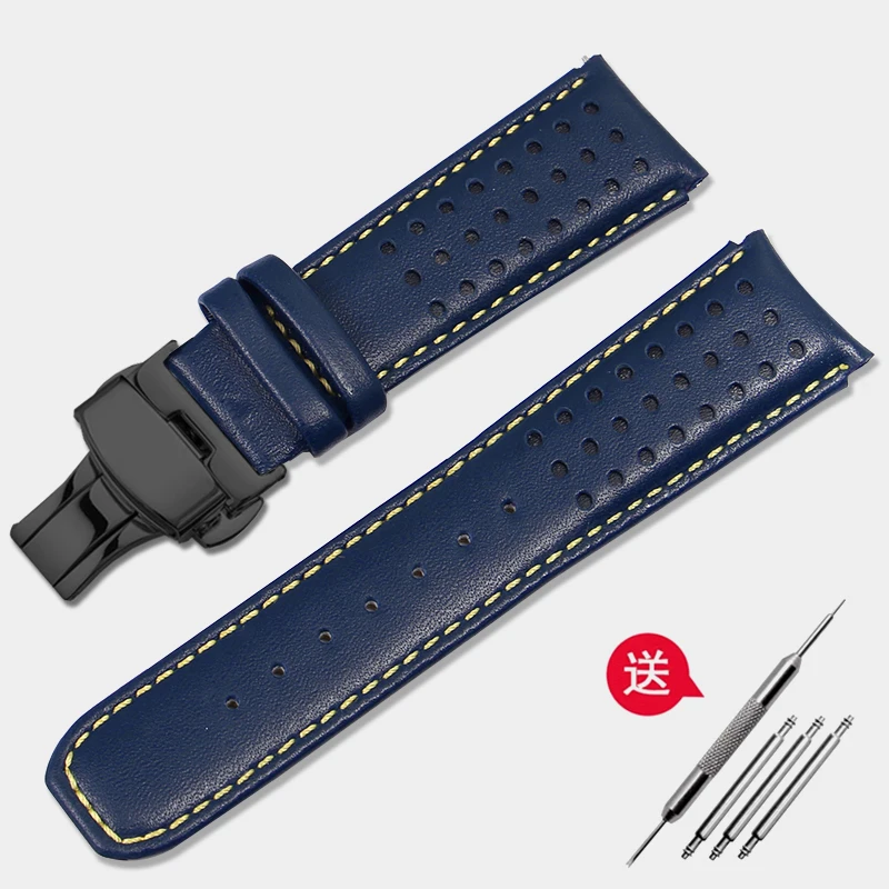 Blue Angel Eco-Drive Genuine Leather Watch Strap - Men's 22mm/23mm Bow Design