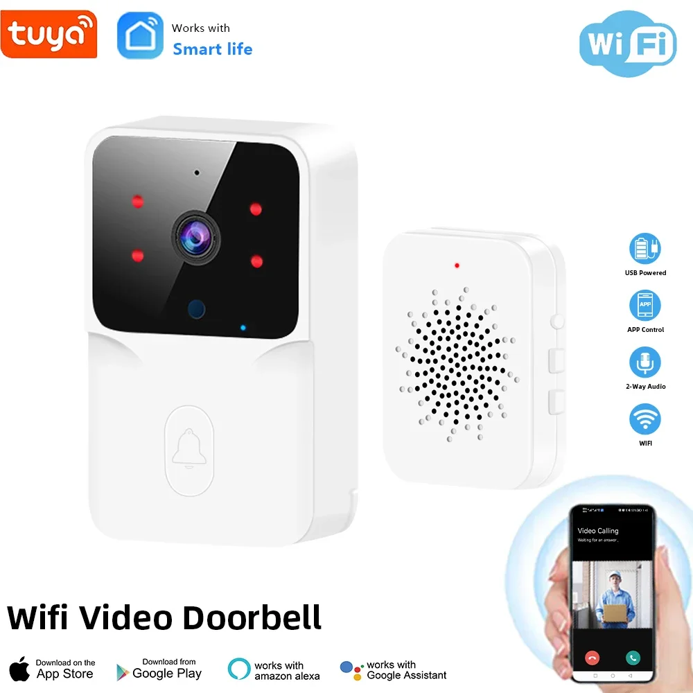 Tuya Wireless HD Video Doorbell with Night Vision