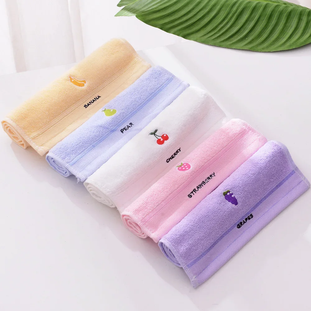 Description Picture 3 of item50x25cm Soft Cotton Baby Bath Towel Cartoon Fruit Face Towel Newborn Infant Kids Soft Absorbent Washcloth Children Shower Towels