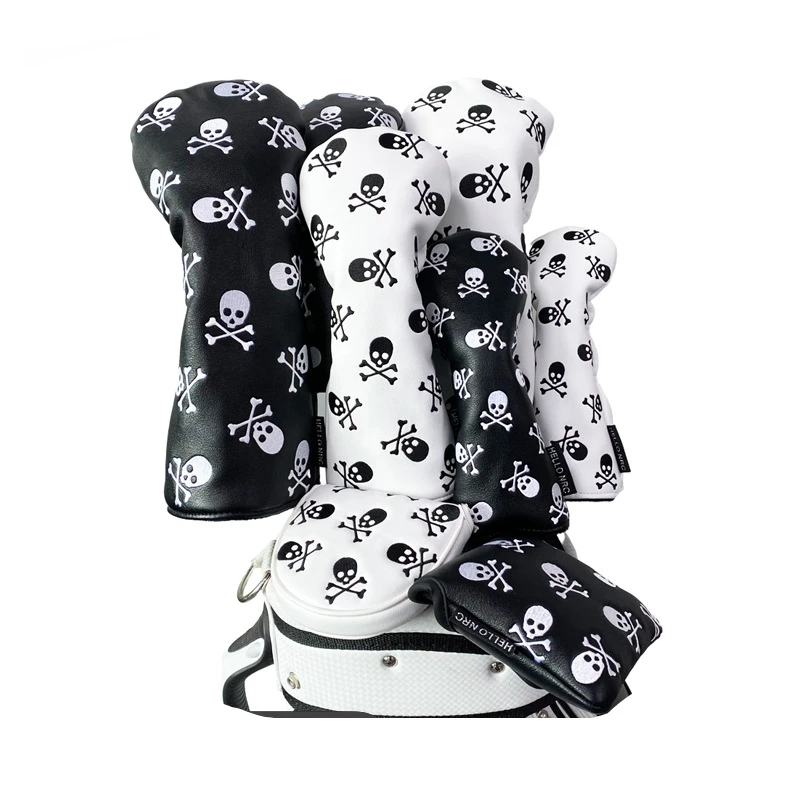 

Skull Style Protective Case Accessories for Outdoor Sports New Dustproof and Moisture-proof Golf Club Case Wooden Club Case